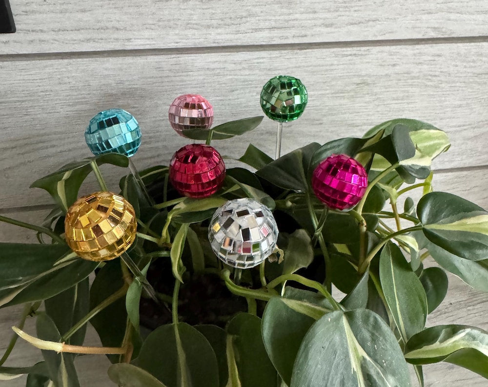 Plant Buddy - Disco Ball - Plant Stake 6 Plant Decoration